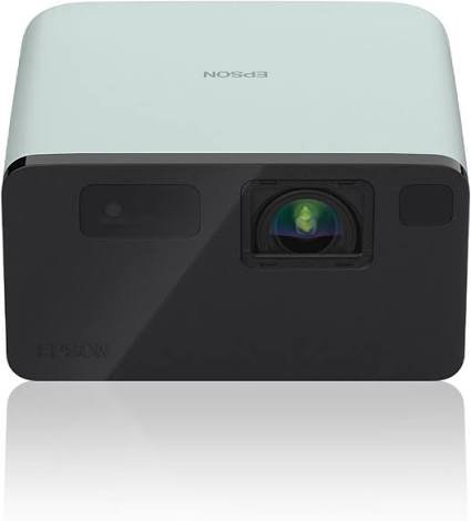 Epson EF-21 Mini Smart Laser Projector, Full HD, 1000 Lumens, 150 Inch Display with HDR, Google TV, Dolby Atmos Sound, Gaming & Home Cinema – Green 