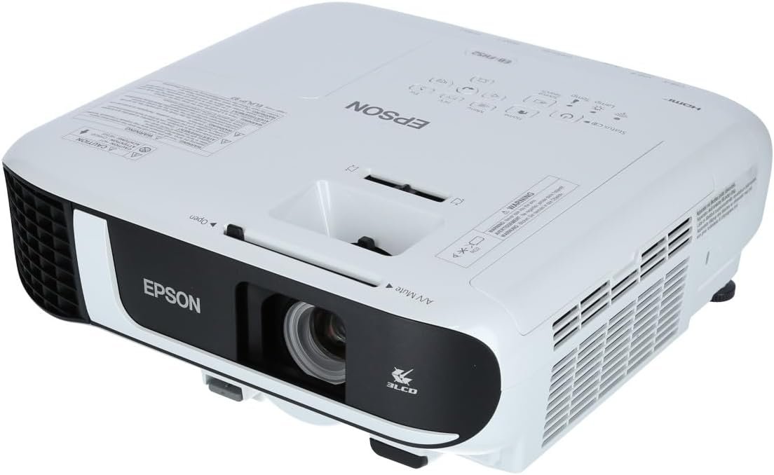Epson Pro EX9270 Wireless 1080p 3LCD Projector, 4,100 Lumens Color and White Brightness, Apple AirPlay, Miracast, Stream from Phone and Laptop, 2 HDMI Ports, 1.6x Optical Zoom, Built-In Speaker