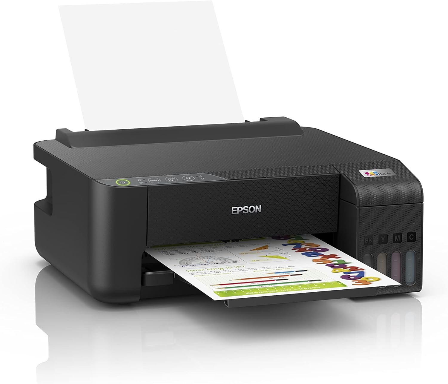 Epson EcoTank L1250 Home ink tank A4 printer with WiFi and SmartPanel App connectivity, Black, Compact