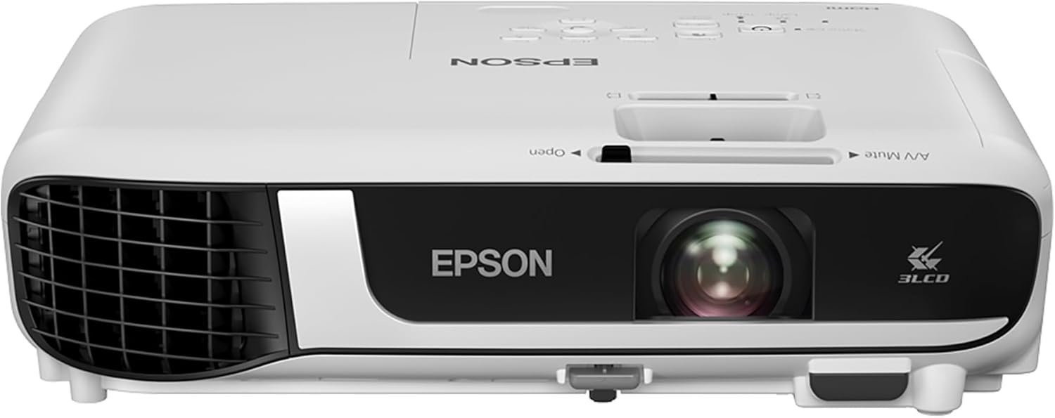 Epson EB-W51 3LCD, 4000 Lumens, 320 Inch Display, WXGA Projector - White, V11H977040