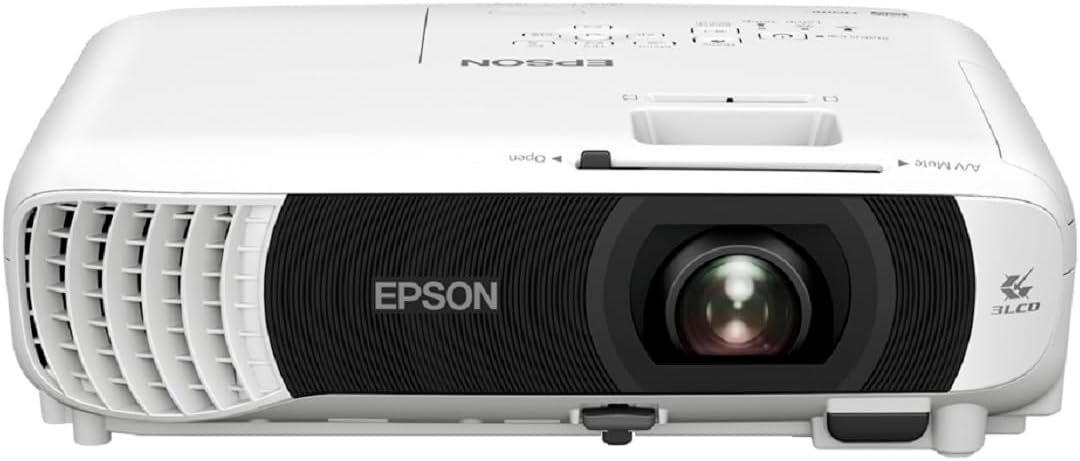 EPSON EB-W55 3LCD HD-Ready projector (4000 lumens, 16:10, WXGA resolution (1280 x 800 pixels), WiFi, HDMI, white