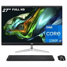 Acer Aspire C27 1851-DQ.BLUEM.002 Intel Core i7 1360P, 16GB 1TB SSD 27Inch Full HD Windows 11 Home, Black Desktop